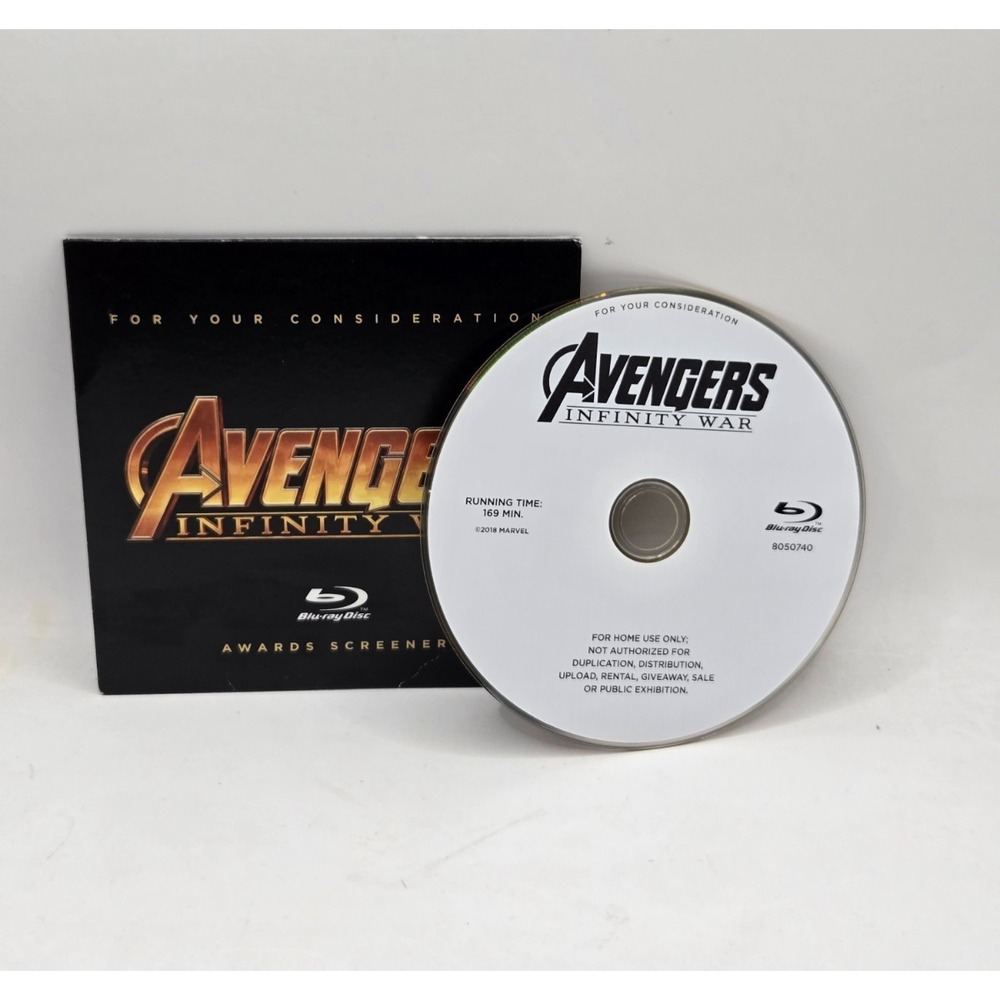 AVENGERS INFINITY WAR Blu-ray 2019 FYC For Your Consideration Marvel Disney RARE